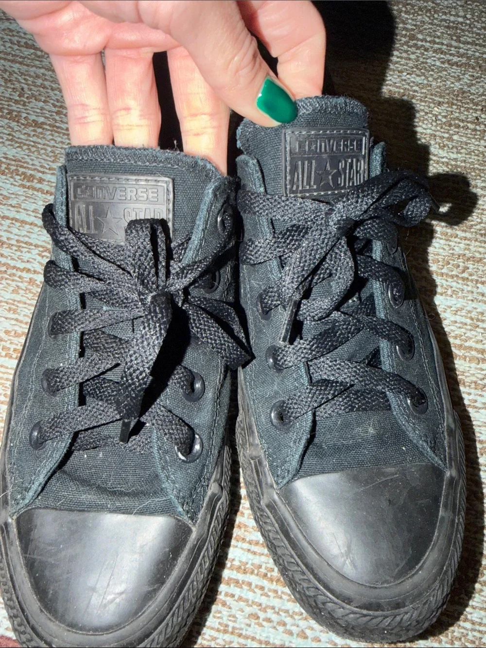 Unisex Converse Black Low-Top Canvas Sneakers - Picture 3 of 5